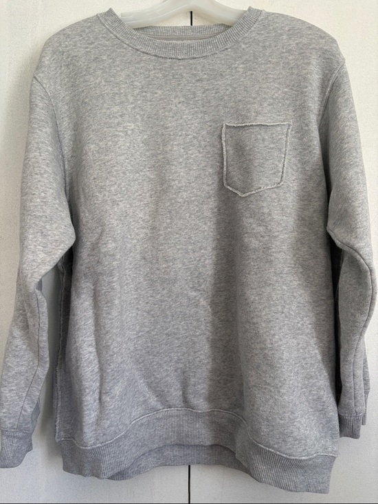 aerie Tops - aerie Light Gray Crewneck Sweatshirt with Chest Pocket